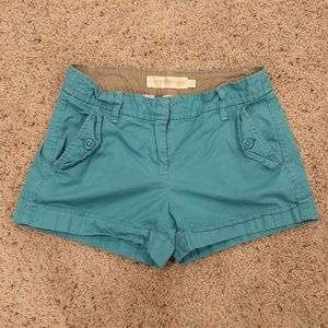 J. Crew teal-colored shorts size 0